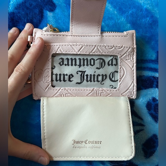 NWT Juicy Couture Glitz Out Tab Elongated CC Bifold Wallet Pink Clay - Picture 10 of 12